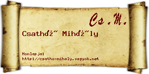 Csathó Mihály névjegykártya