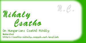 mihaly csatho business card